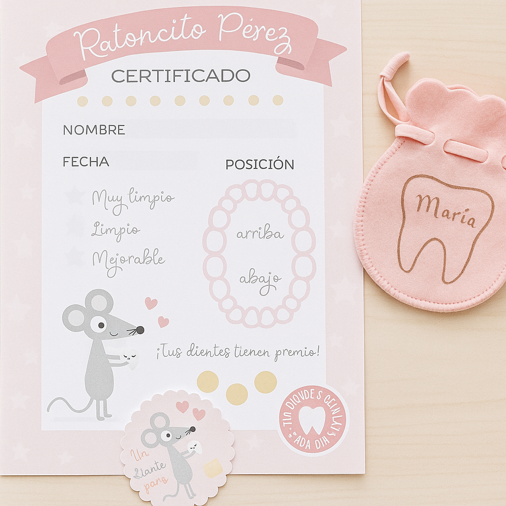 Puerta mágica del Ratón Pérez personalizada con nombre