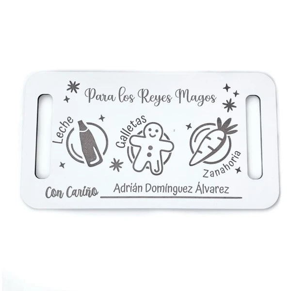 BANDEJA REYES MAGOS EN MADERA PERSONALIZADO