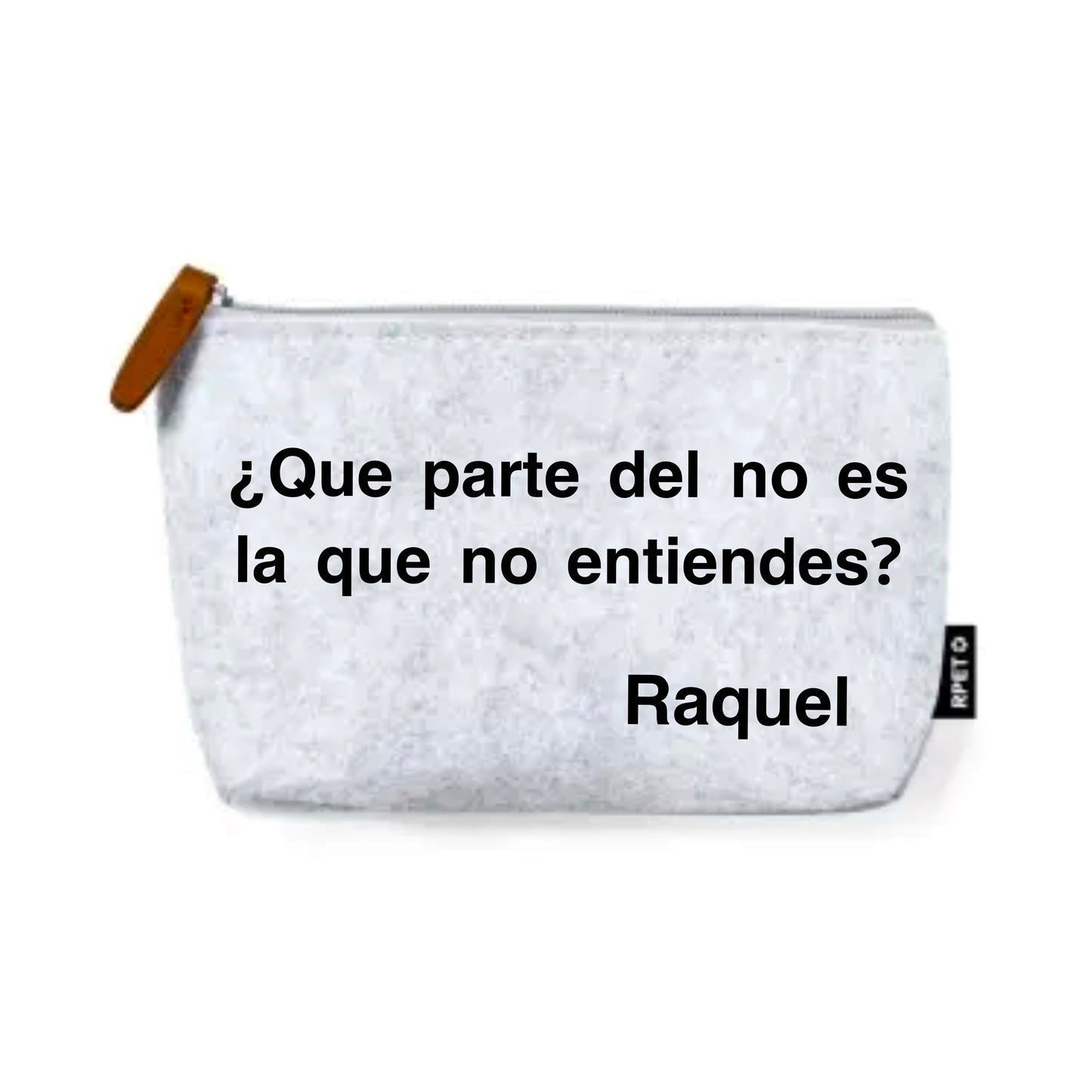NECESER DE FIELTRO RECICLADO CON FRASE «ME TENÉIS HASTA EL COÑO» PERSONALIZADO CON TU NOMBRE