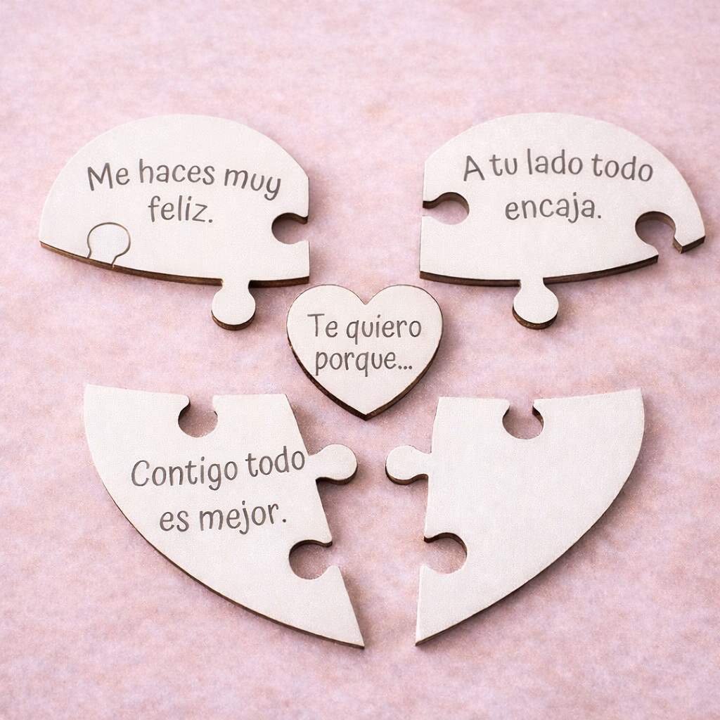 Corazón Puzzle Personalizado para Pareja – Regalo Original San Valentín | Handmade’s Victim