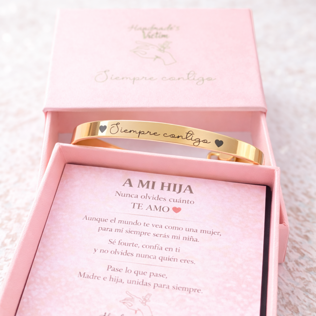 Pulsera personalizada “Siempre contigo” – Un regalo que acompaña para siempre