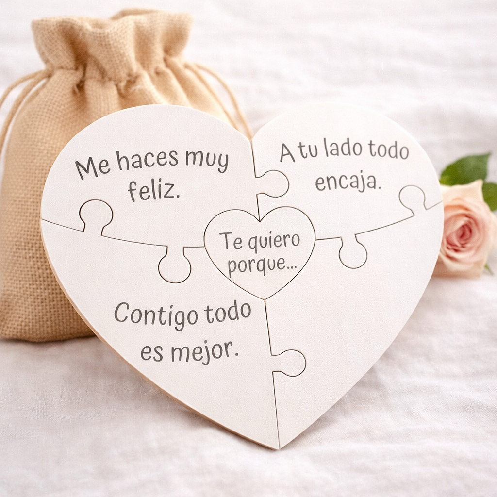 Corazón Puzzle Personalizado para Pareja – Regalo Original San Valentín | Handmade’s Victim