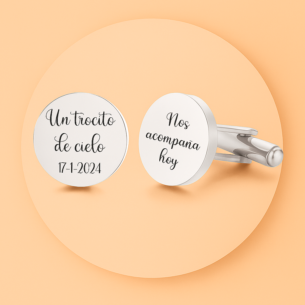 Gemelos Personalizados para boda, novio o padrino