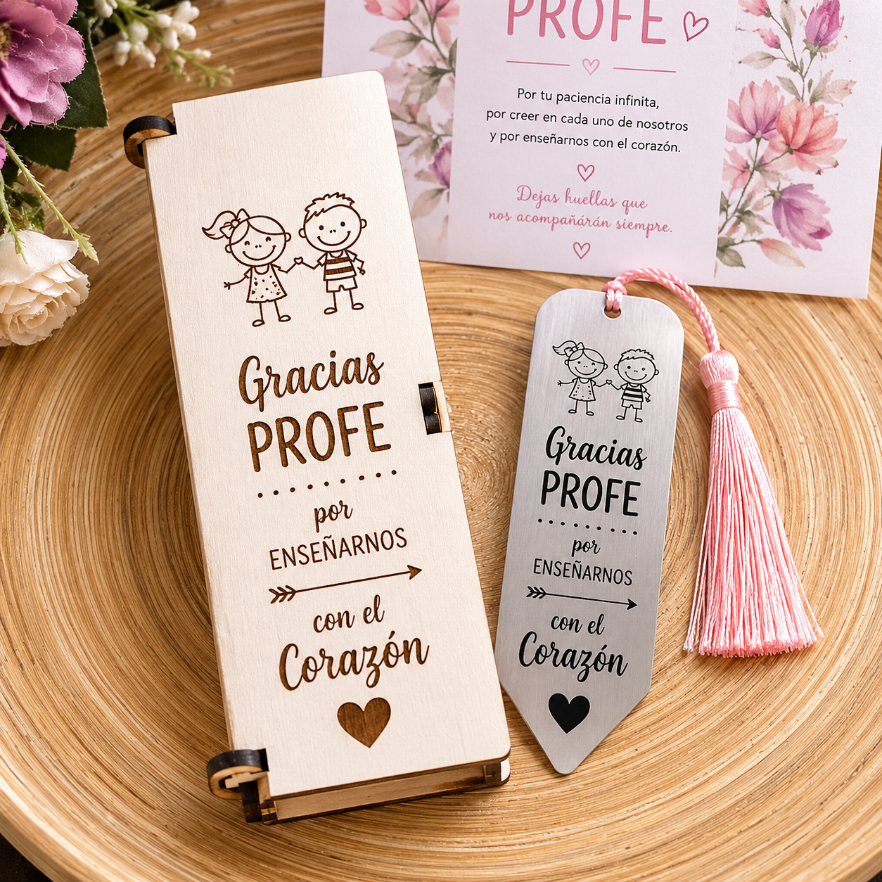 Marcapáginas Personalizado para Profesores – Acero Inoxidable | Regalo Fin de Curso