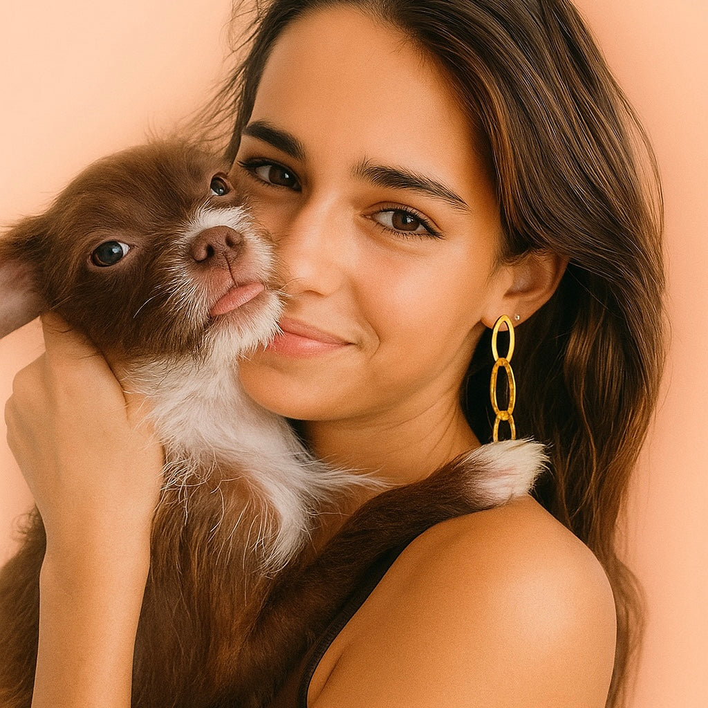 🌟 Pendientes “Galatea” – Dorados y Martelé