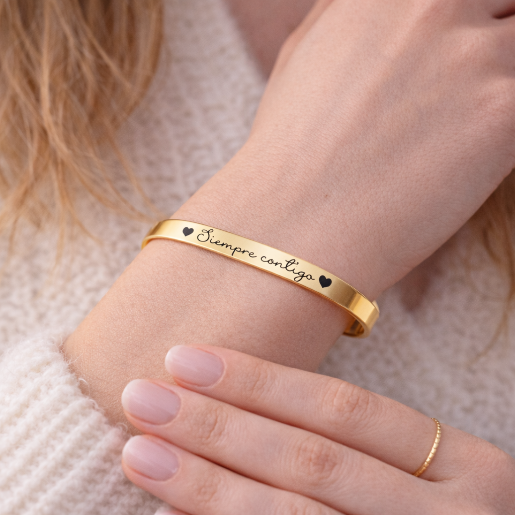 Pulsera personalizada “Siempre contigo” – Un regalo que acompaña para siempre
