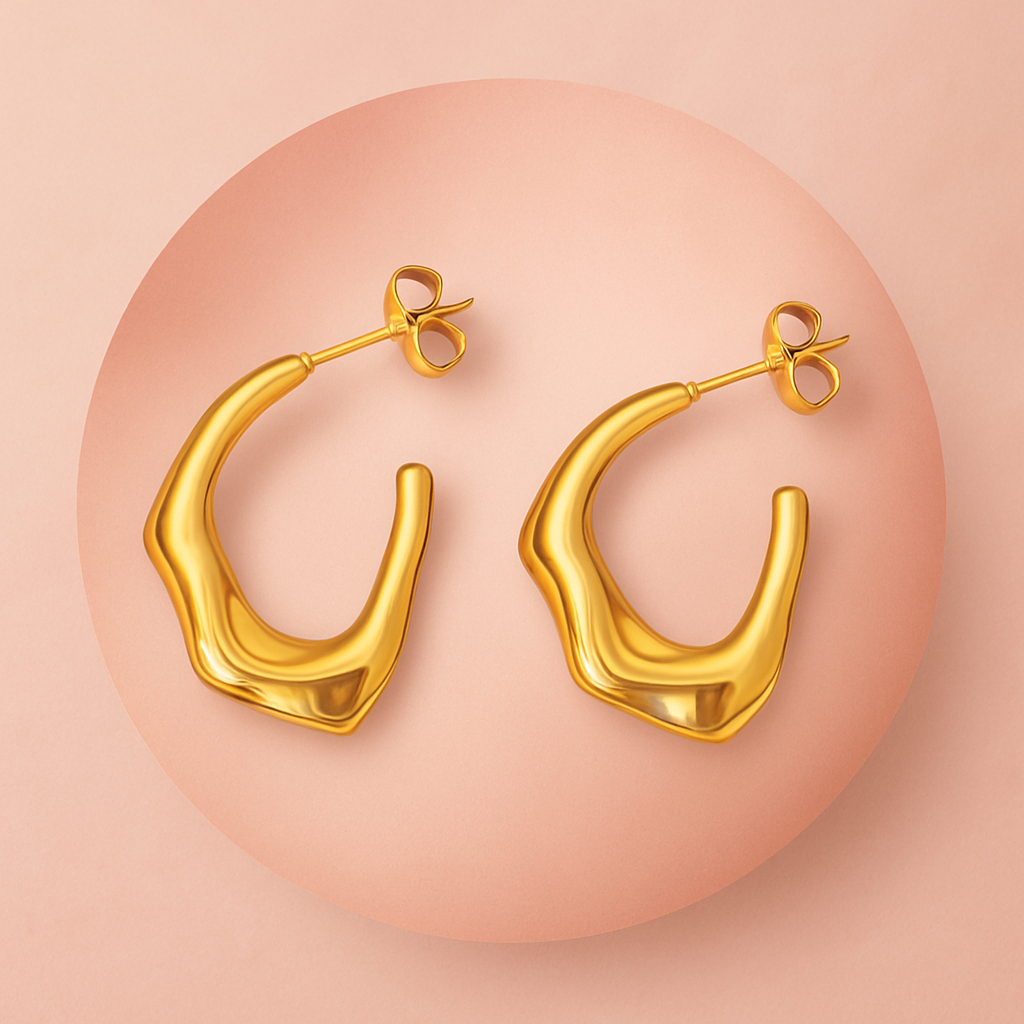 ⭐ Pendientes Nara – Acero chapado en oro
