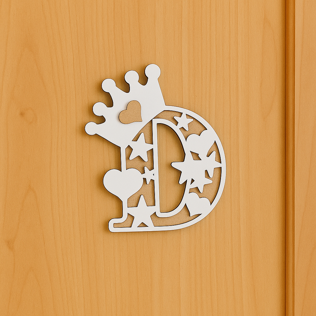 Letra decorativa infantil de madera – personalizable con nombre grabado a láser