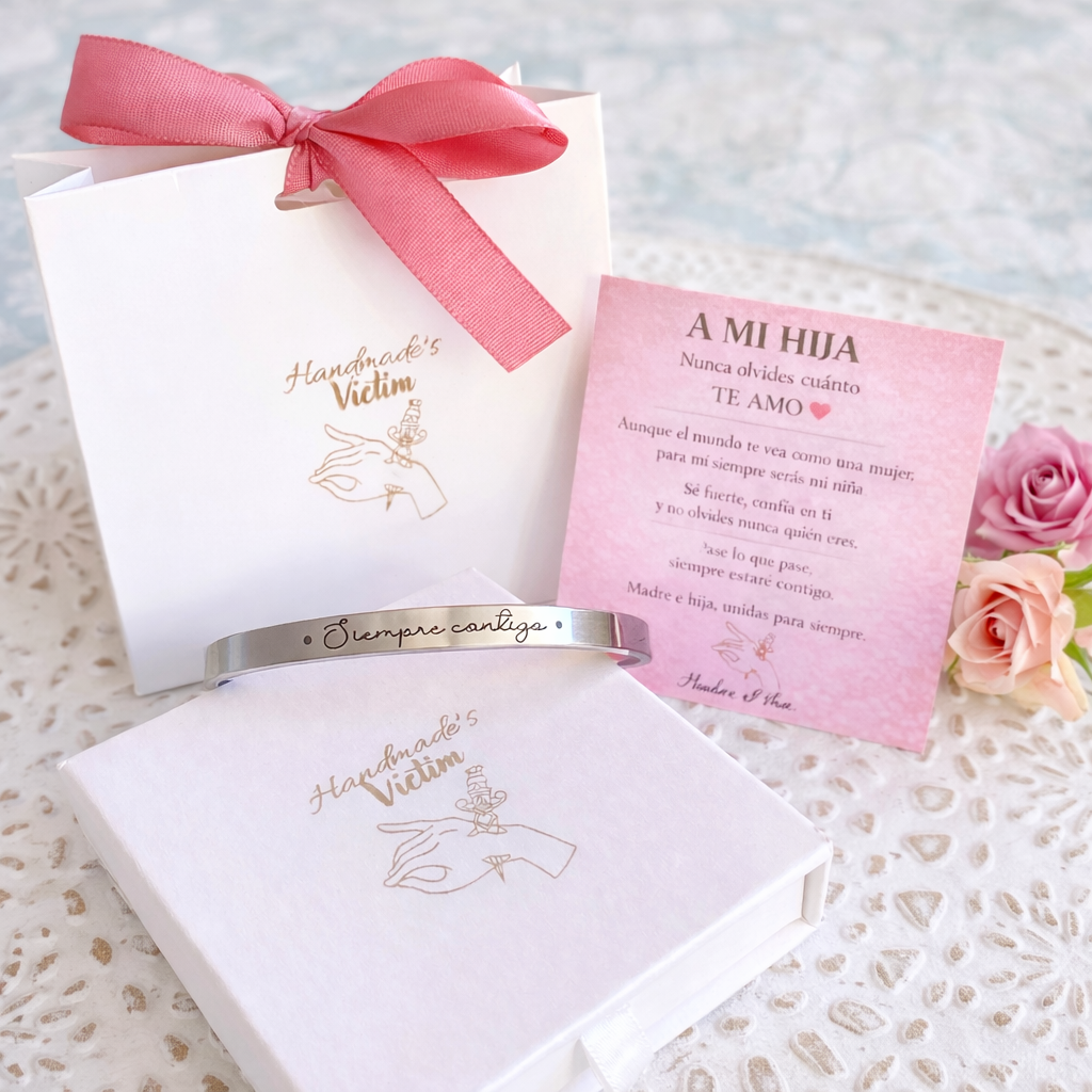 Pulsera personalizada “Siempre contigo” – Un regalo que acompaña para siempre