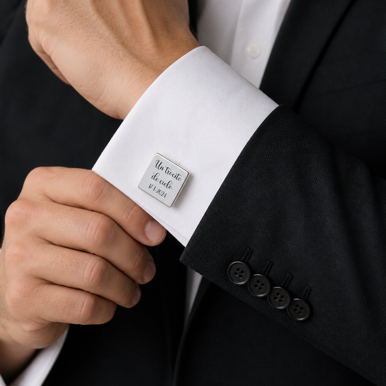 Gemelos Personalizados para boda, novio o padrino