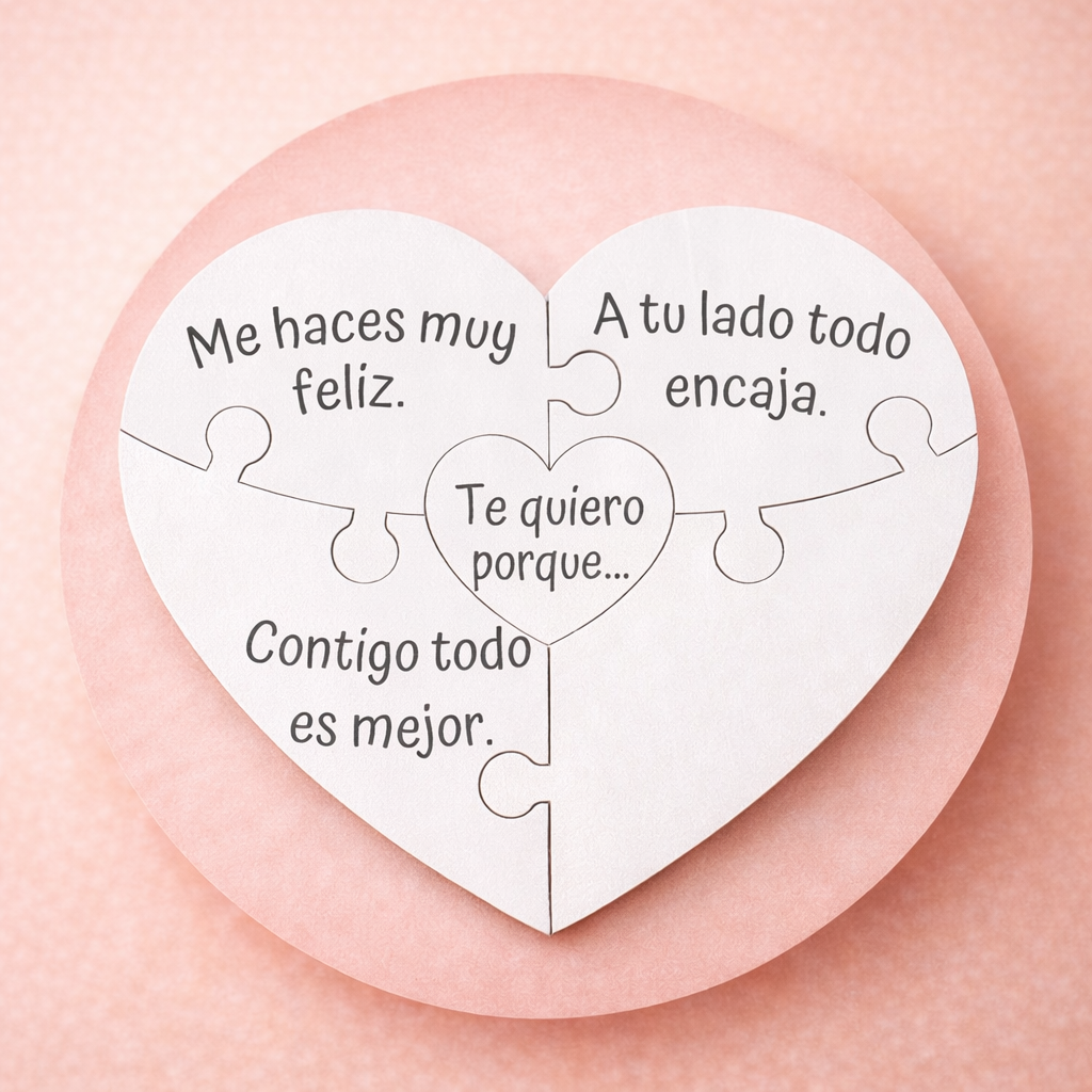 Corazón Puzzle Personalizado para Pareja – Regalo Original San Valentín | Handmade’s Victim
