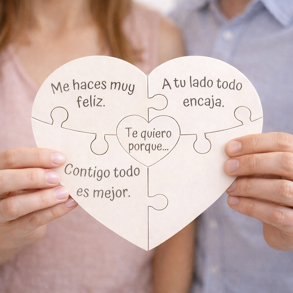Corazón Puzzle Personalizado para Pareja – Regalo Original San Valentín | Handmade’s Victim