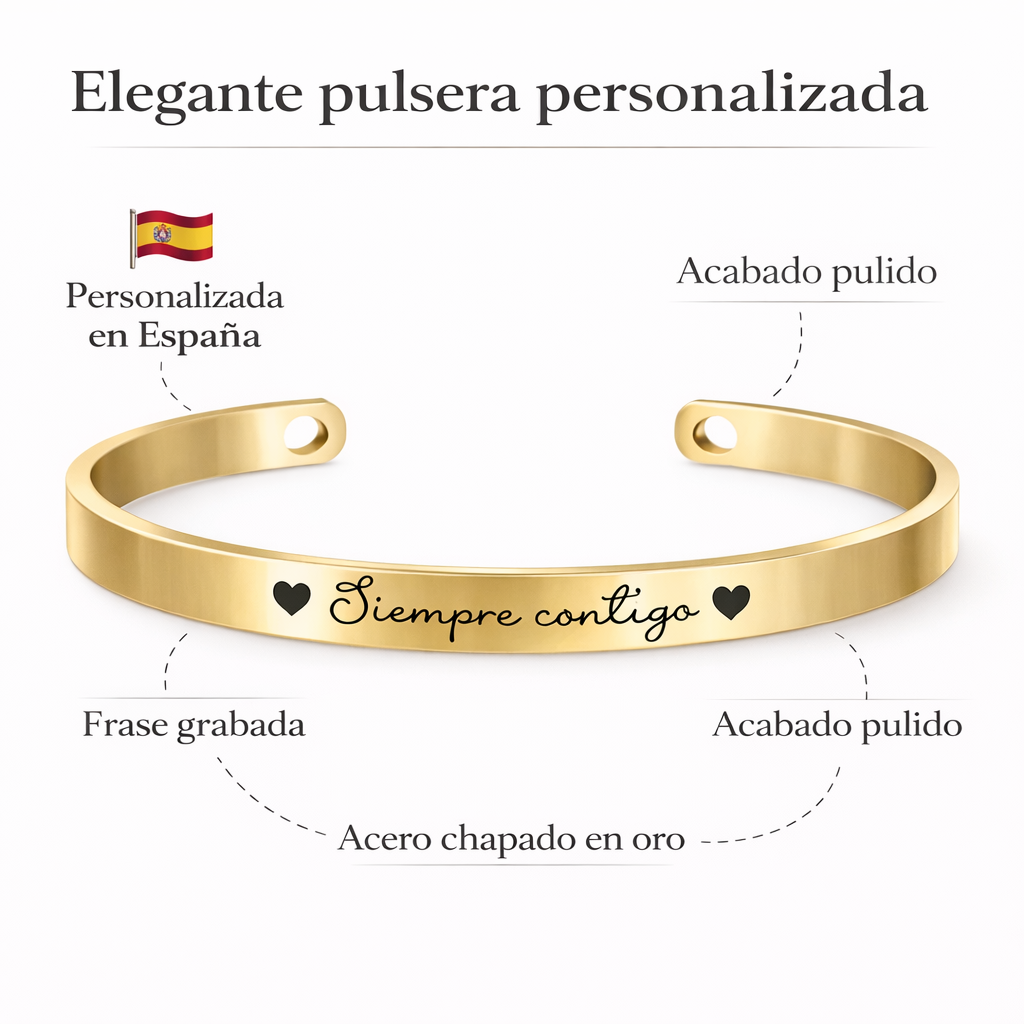 Pulsera personalizada “Siempre contigo” – Un regalo que acompaña para siempre