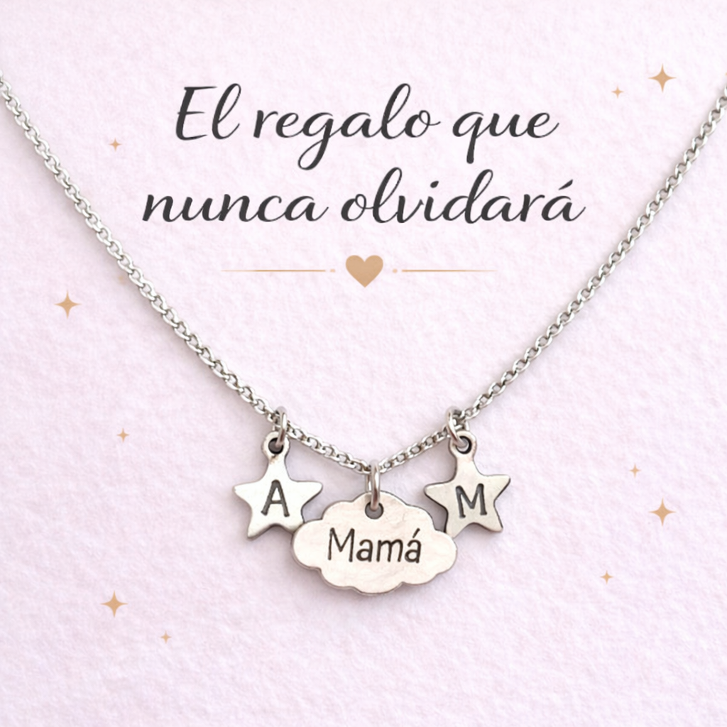Gargantilla Mis Estrellas Siempre Conmigo ⭐ Collar Personalizado para Mamá con Iniciales