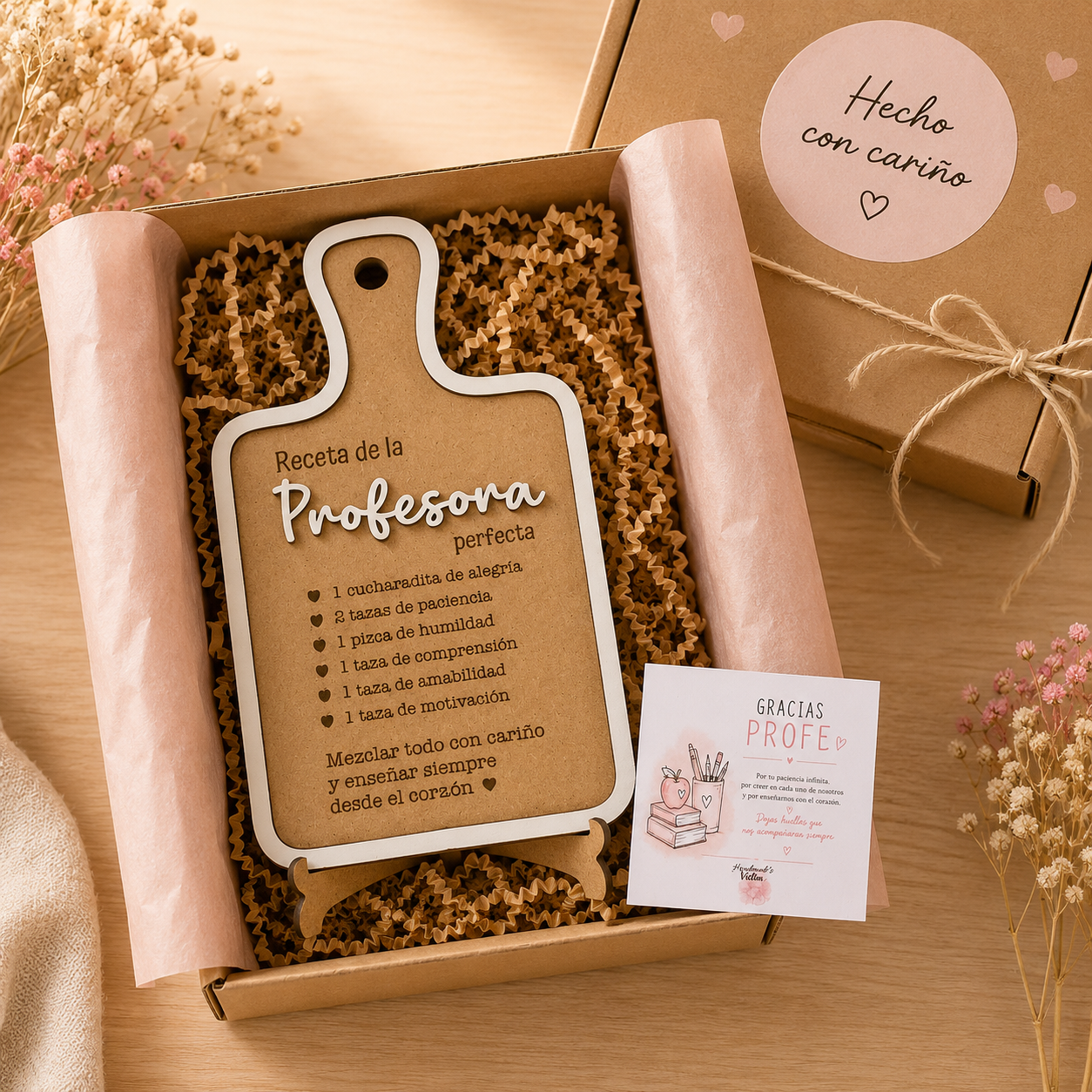 Tabla Decorativa Personalizada para Profesor o Profesora | Regalo Original Fin de Curso