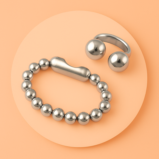 Pack “Sphere”: Anillo y Pulsera de Acero Inoxidable
