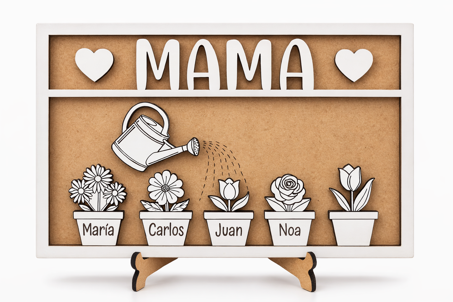 Cuadro personalizado para mamá con nombres | Regalo original Día de la Madre