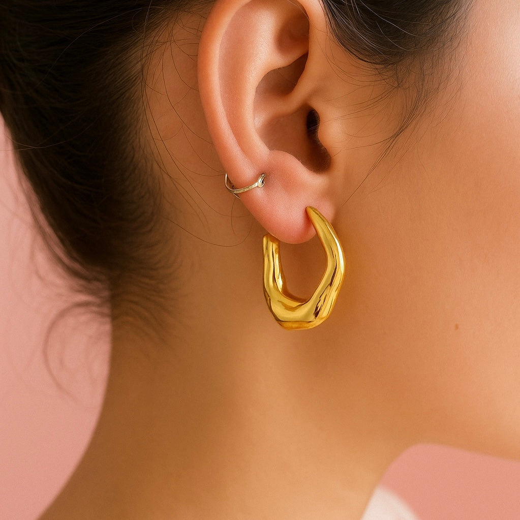 ⭐ Pendientes Nara – Acero chapado en oro