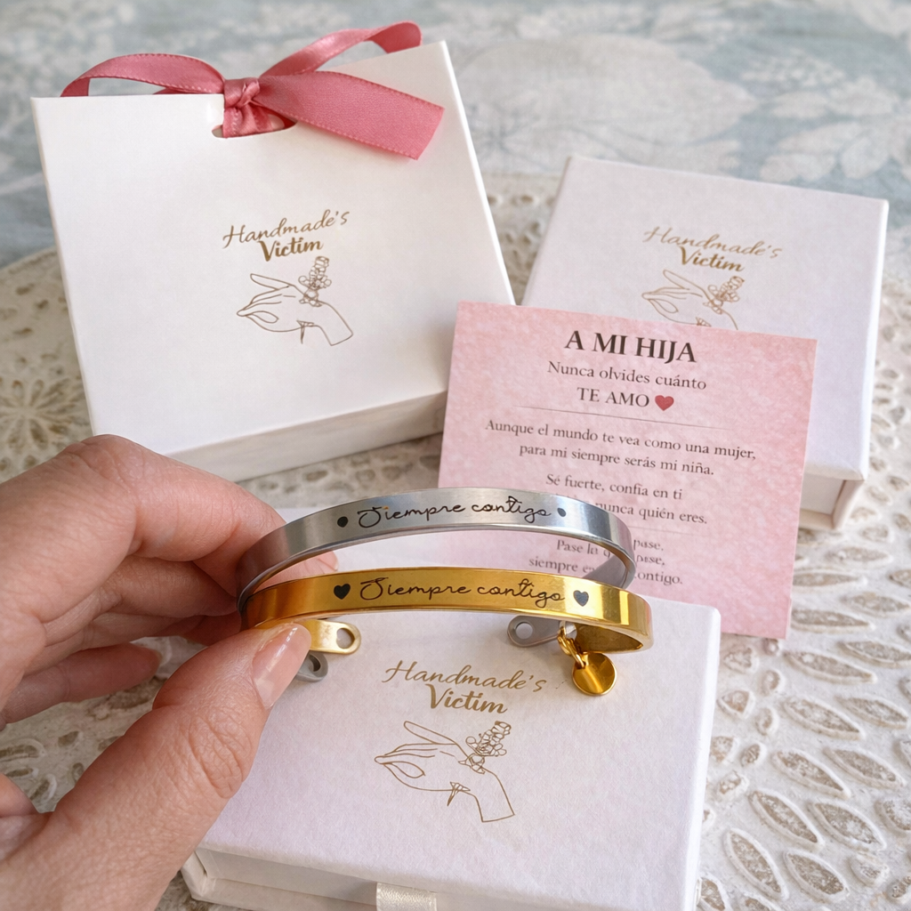 Pulsera personalizada “Siempre contigo” – Un regalo que acompaña para siempre