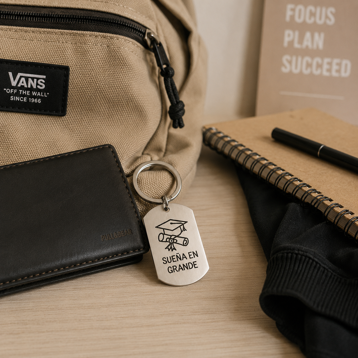 Llavero de Graduación para Chico · Personalizado con Caja Regalo
