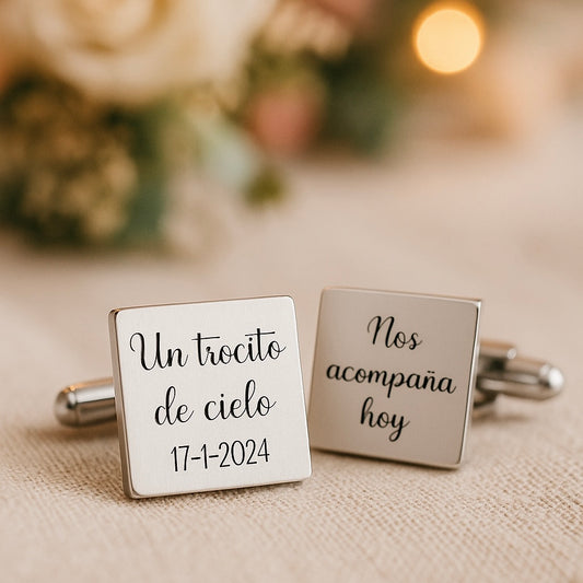 Gemelos Personalizados para boda, novio o padrino