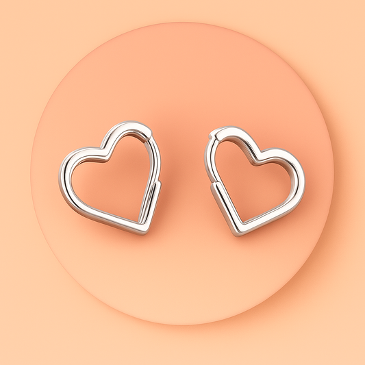 Aros de Acero Heart Mini