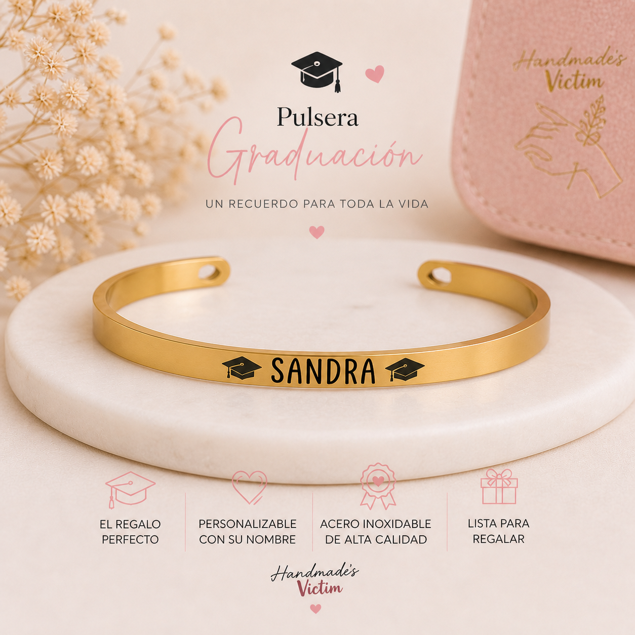 Pulsera de Graduación Personalizada – Un recuerdo para toda la vida