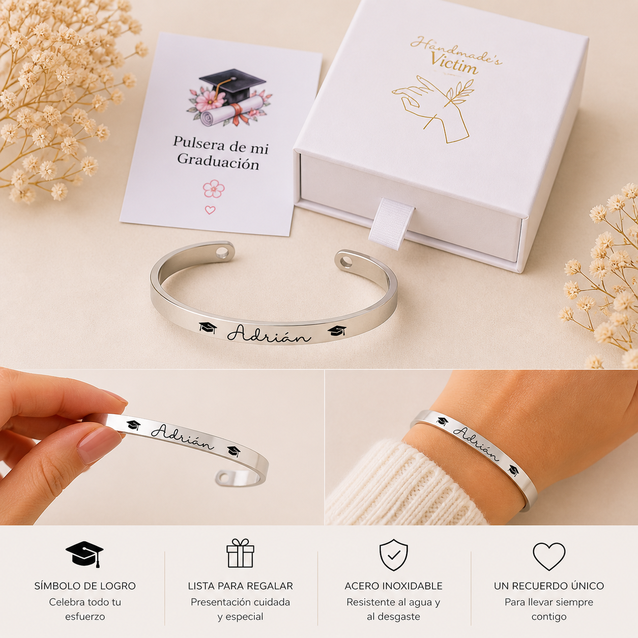 Pulsera de Graduación Personalizada – Un recuerdo para toda la vida