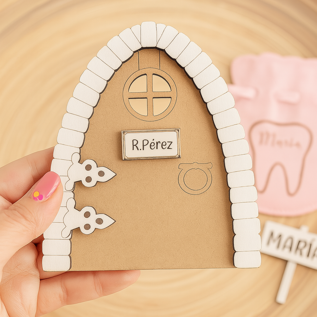 Puerta mágica del Ratón Pérez personalizada con nombre