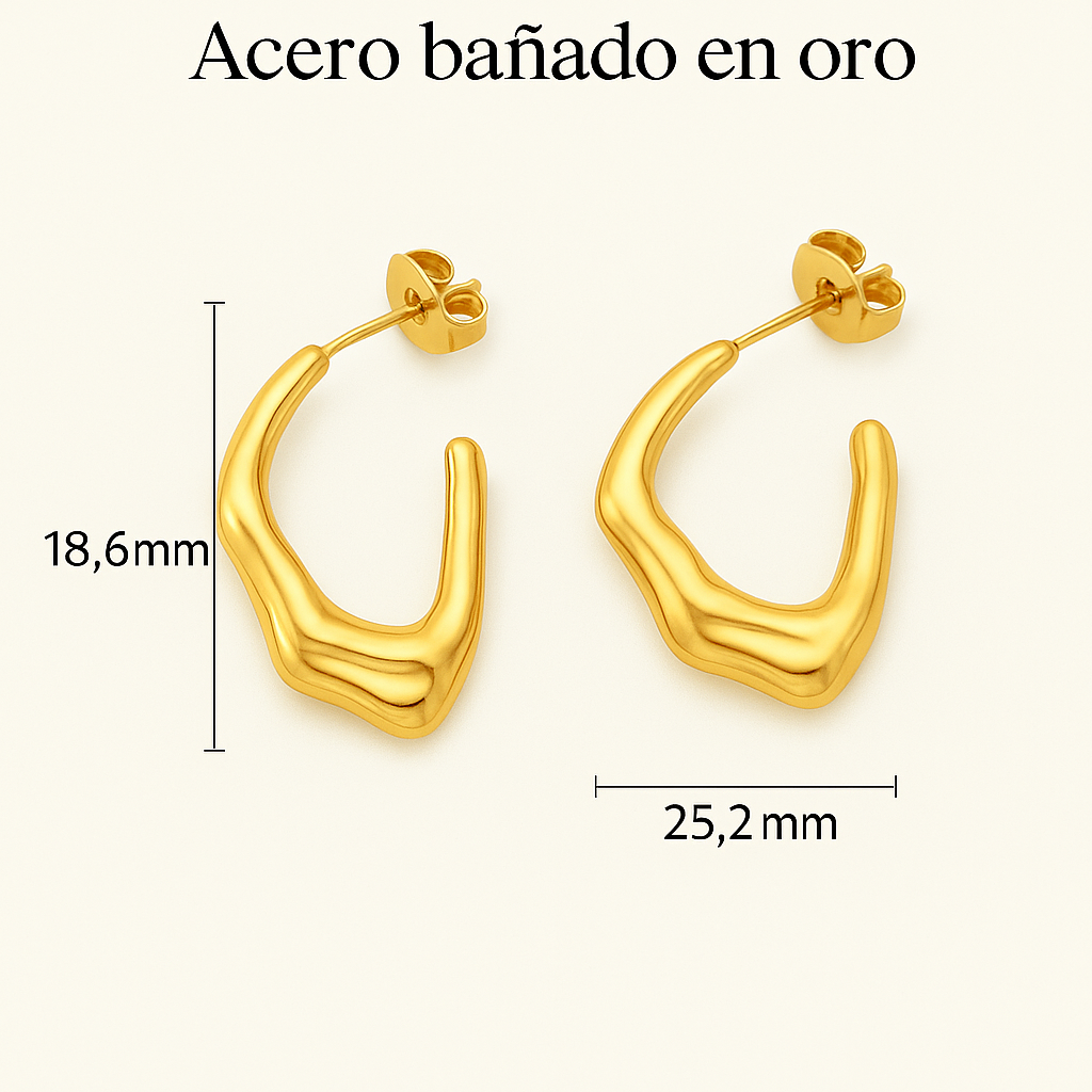 ⭐ Pendientes Nara – Acero chapado en oro