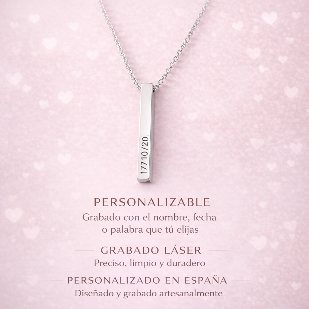 Gargantilla personalizada “Siempre contigo” – Un recuerdo grabado para siempre