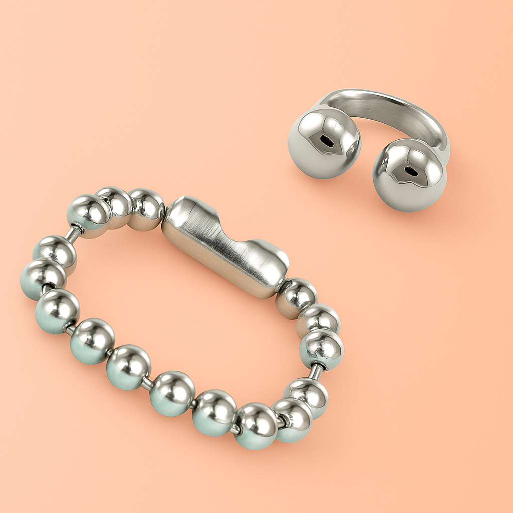 Pack “Sphere”: Anillo y Pulsera de Acero Inoxidable