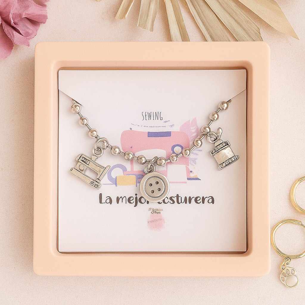Pulsera de Profesiones Personalizada  💎 Acero inoxidable + charms de zamak ✨ Con packaging de regalo incluido