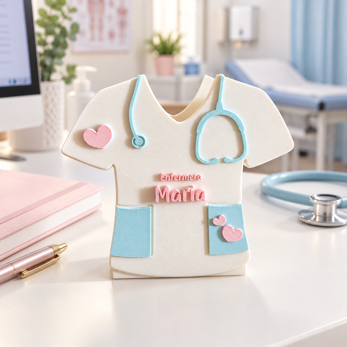 Portalápices personalizado para enfermera con nombre