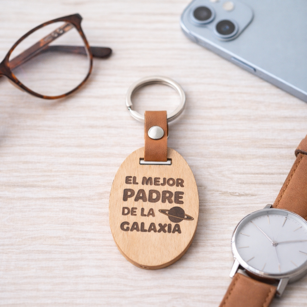 LLAVERO PERSONALIZADO EL MEJOR PADRE DE LA GALAXIA