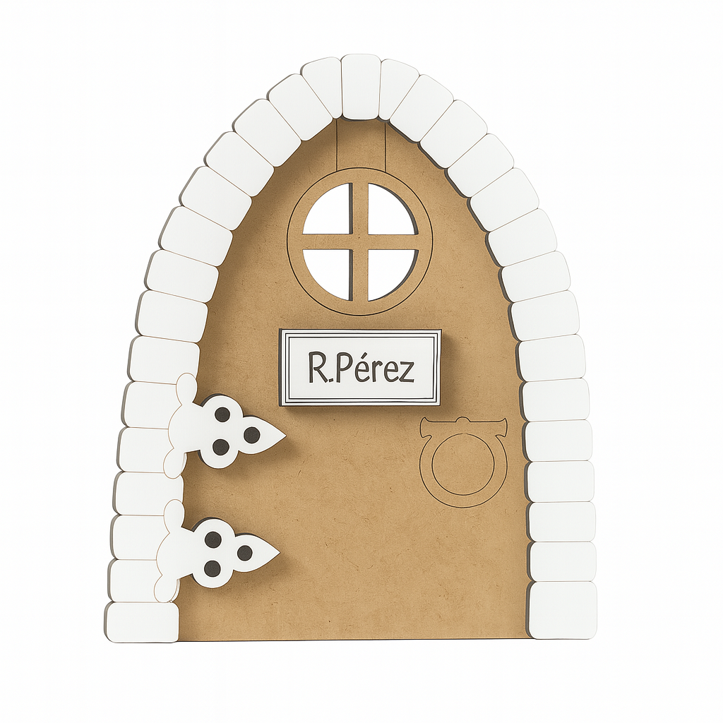 Puerta mágica del Ratón Pérez personalizada con nombre