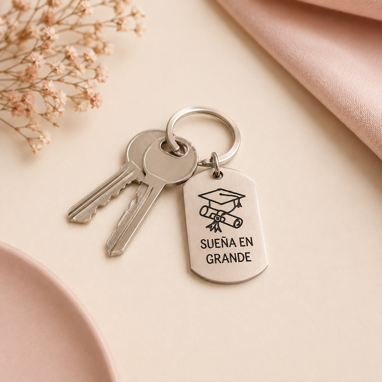 Llavero de Graduación para Chico · Personalizado con Caja Regalo