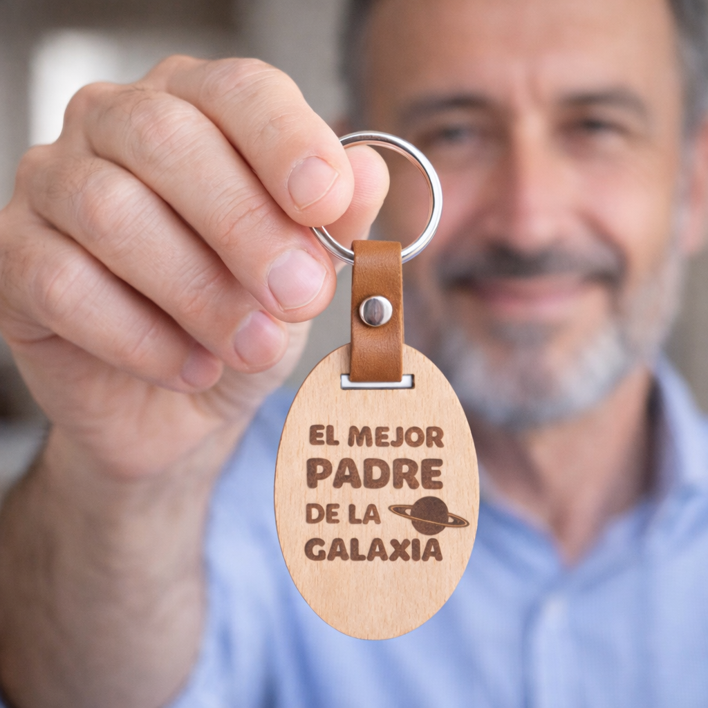 LLAVERO PERSONALIZADO EL MEJOR PADRE DE LA GALAXIA