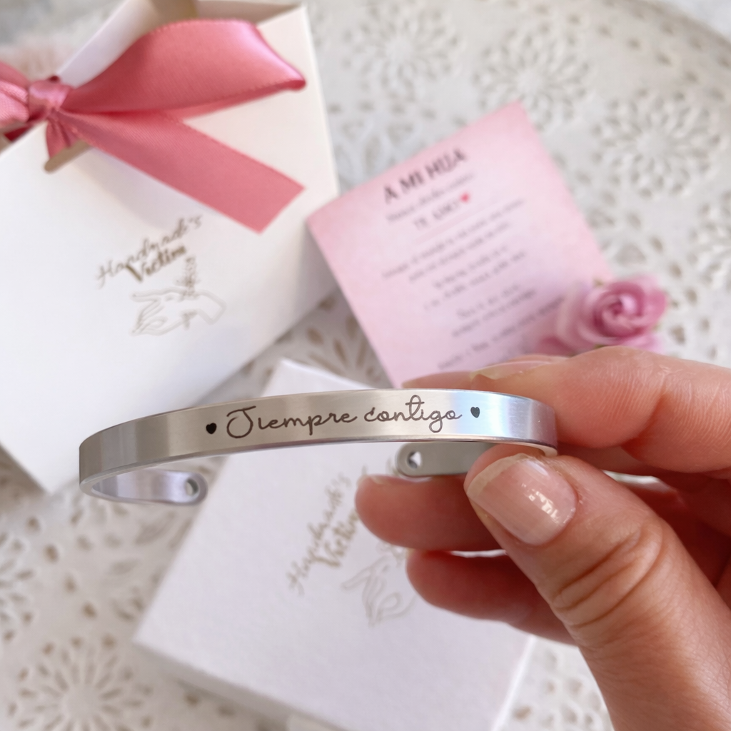 Pulsera personalizada “Siempre contigo” – Un regalo que acompaña para siempre