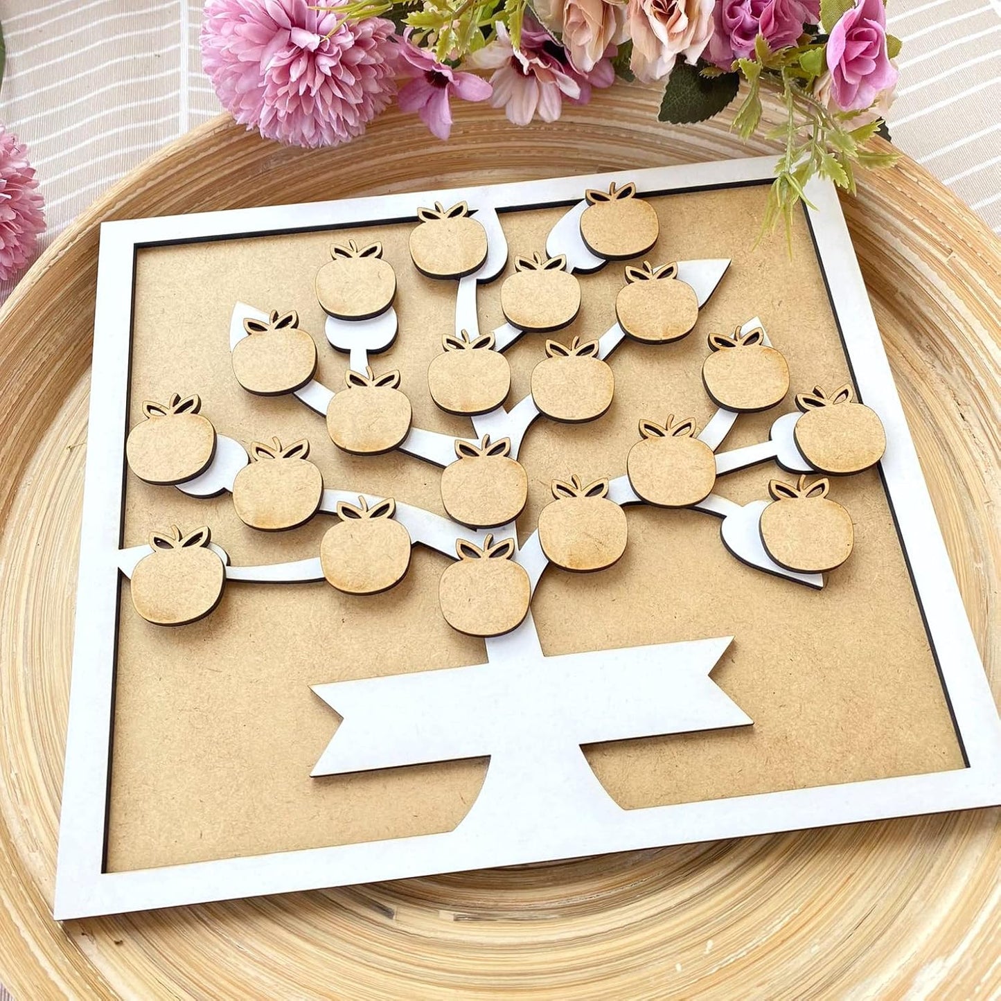 Cuadro Personalizado para Profesor o Profesora con Nombres | Regalo Fin de Curso en Madera