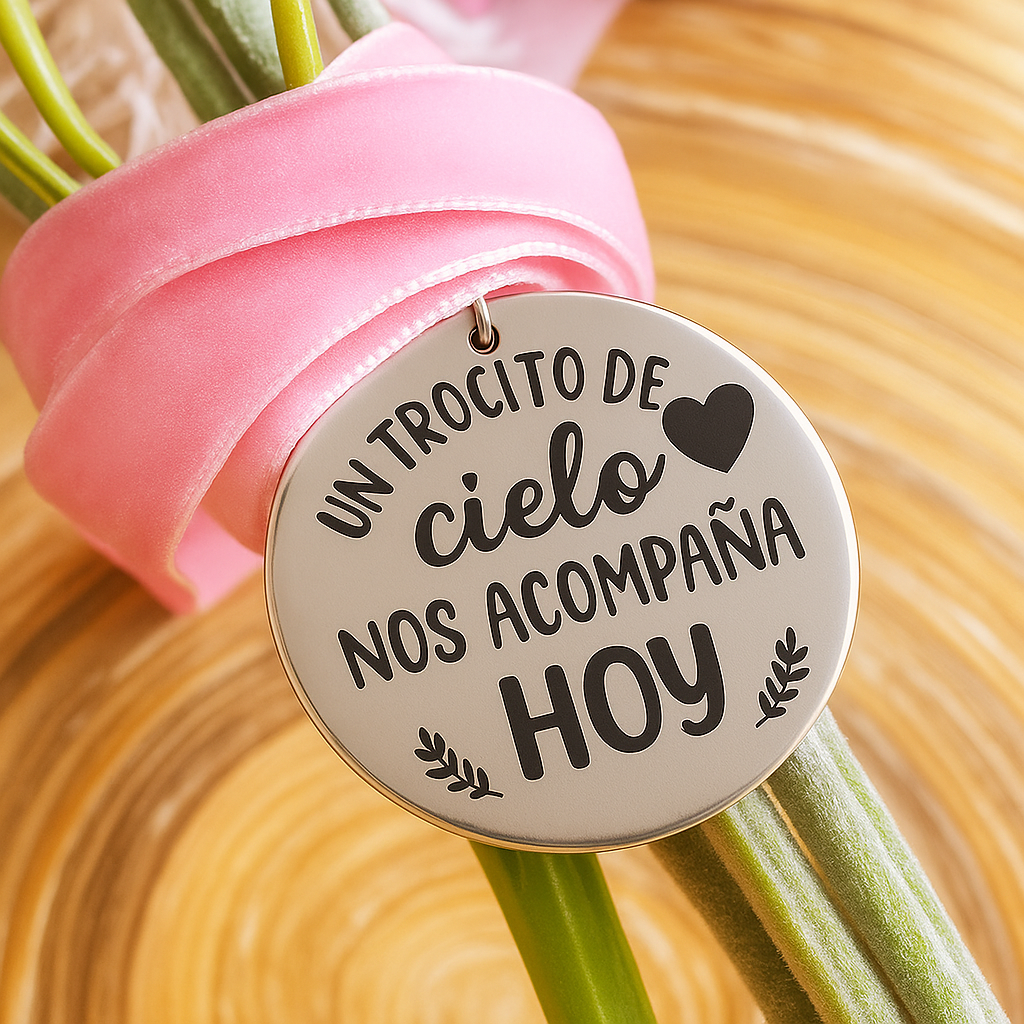 Medalla para ramo de la novia