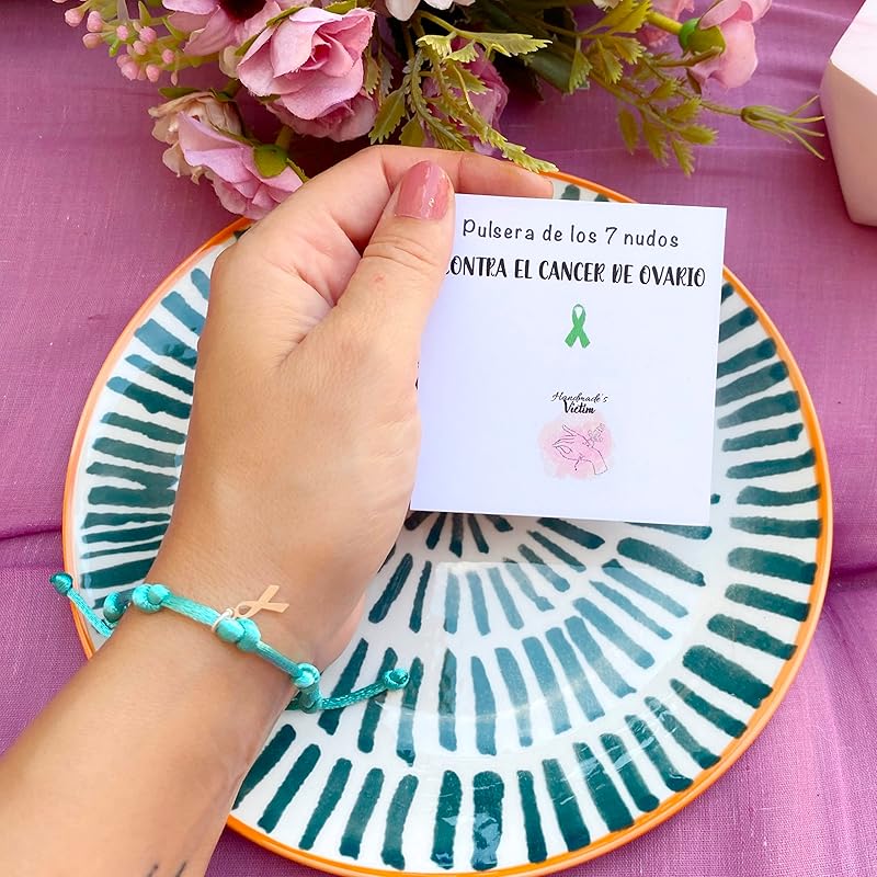 Pulsera Solidaria contra el Cáncer de Ovarios – Lazo Verde en Plata de Ley