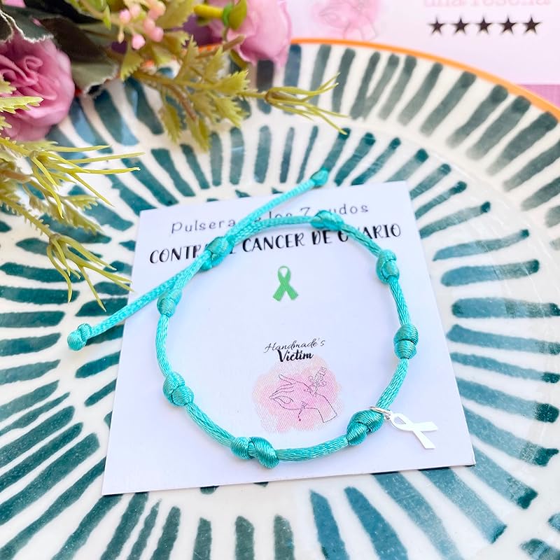 Pulsera Solidaria contra el Cáncer de Ovarios – Lazo Verde en Plata de Ley