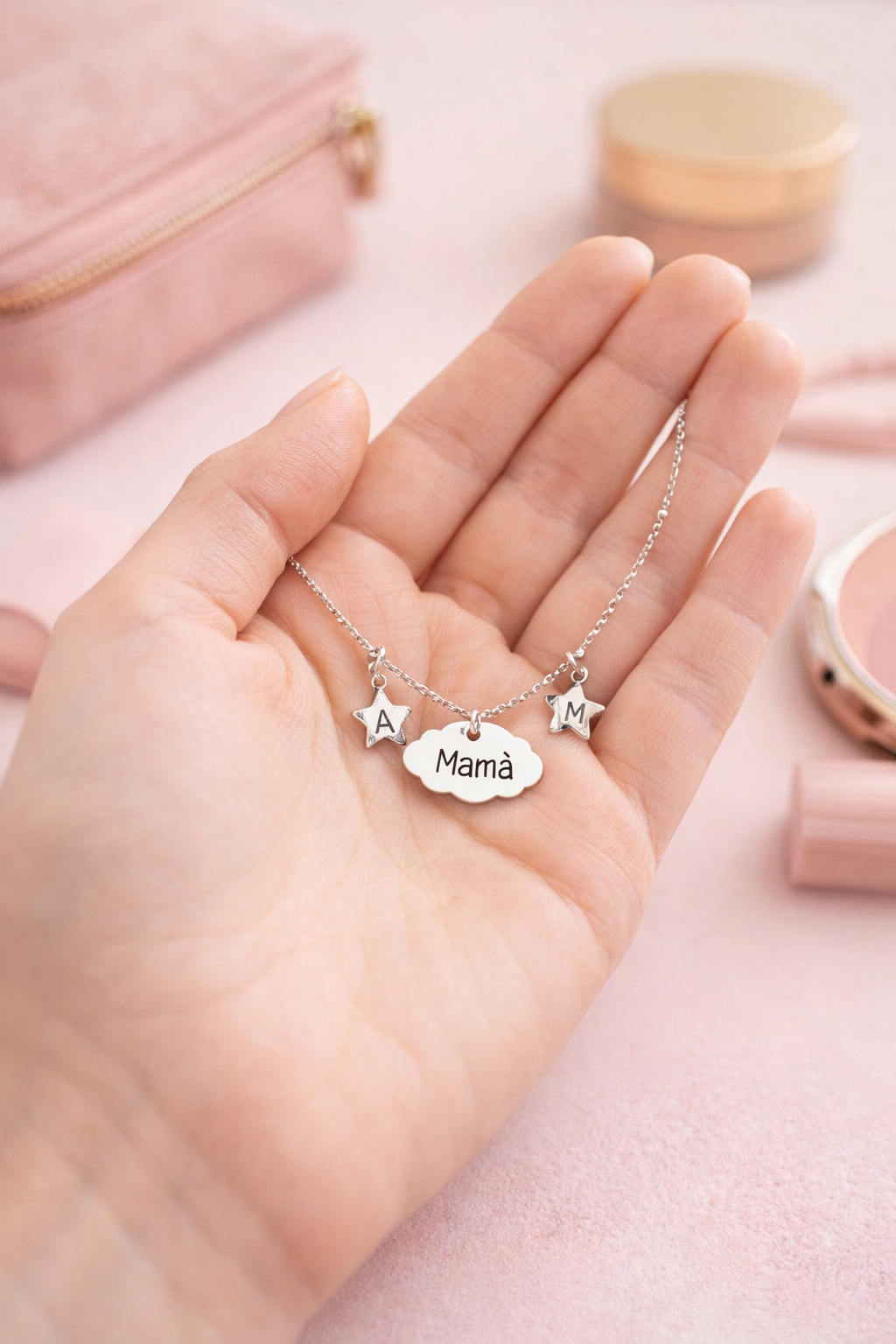 Gargantilla Mis Estrellas Siempre Conmigo ⭐ Collar Personalizado para Mamá con Iniciales
