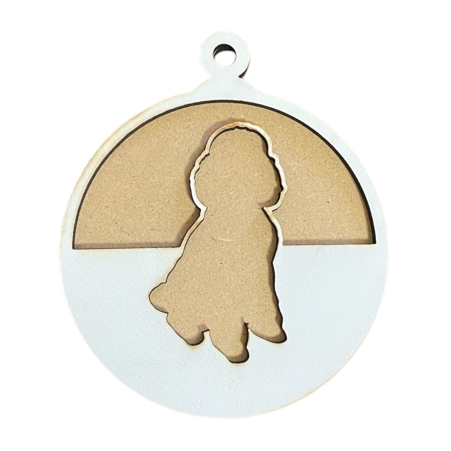 Bola de Navidad Personalizada con Diseño para Perros de Varias Razas Hecha en Madera Ecológica con Cinta,Adorno Navideño Sostenible