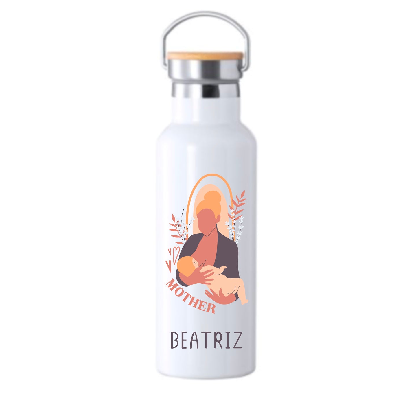 Botella Térmica Personalizada 750ml - Diseño Feminista y Nombre Personalizado, Acero Inoxidable, Reutilizable y Ecológica, Handmade’s Victim