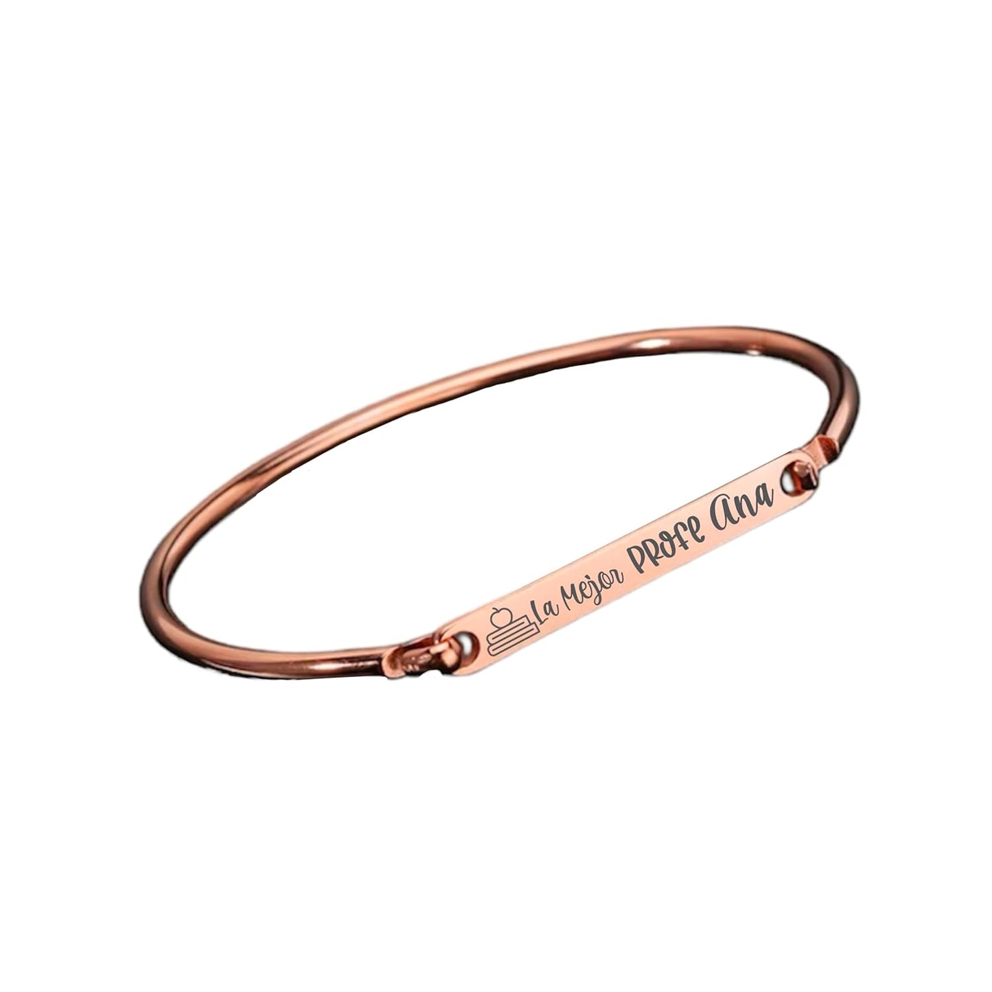 Pulsera Brazalete Personalizada para Profesora – Acero Inoxidable