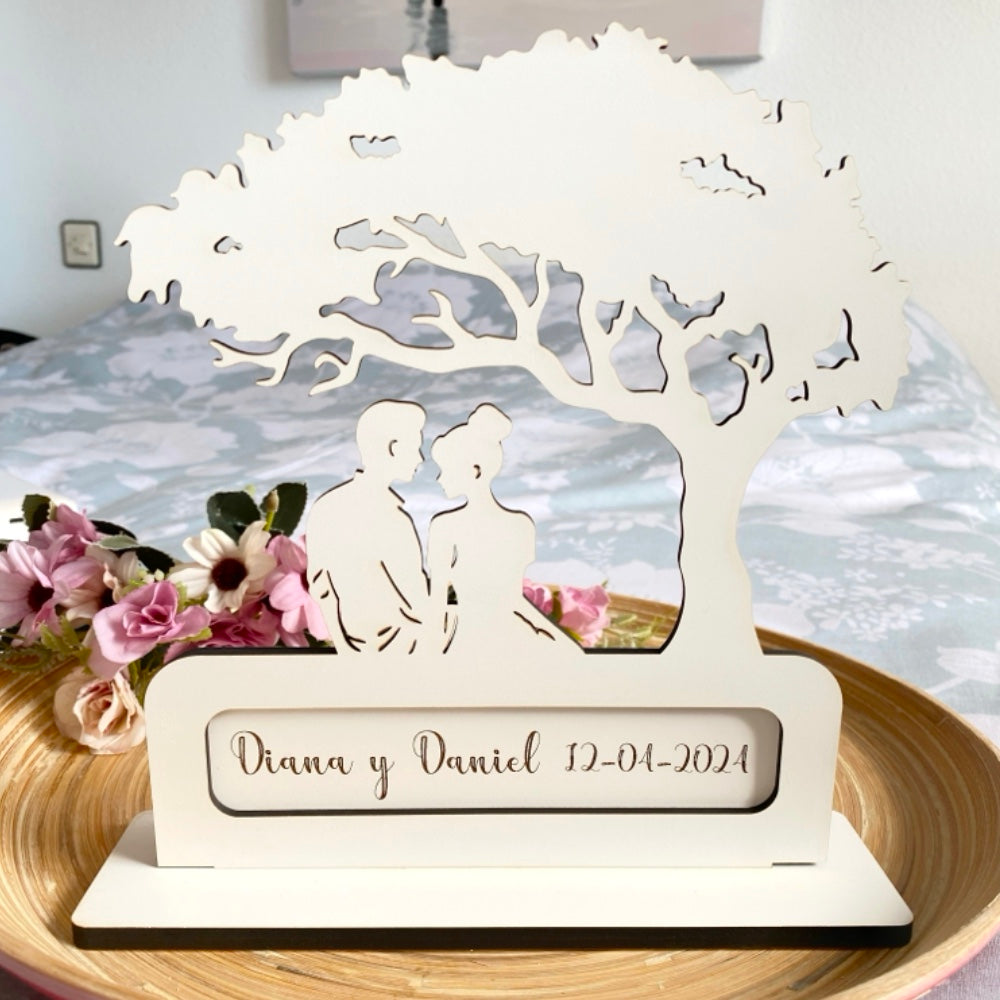 Silueta de Madera Personalizada - Regalo Romántico para San Valentín o Bodas