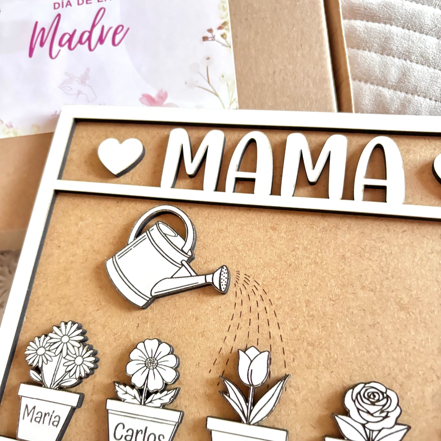 Cuadro personalizado para mamá con nombres | Regalo original Día de la Madre