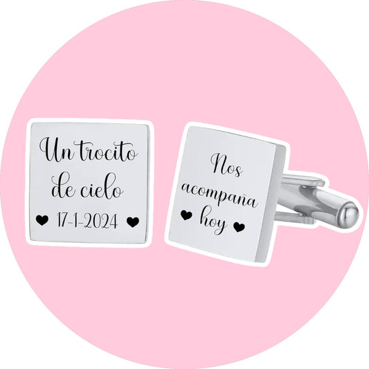 Gemelos Personalizados para boda, novio o padrino